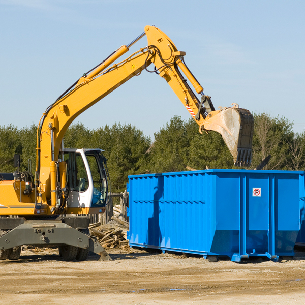 what size residential dumpster rentals are available in Corwin Ohio